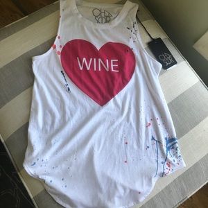 Brand New with Tags - Chaser brand Love Wine Tank